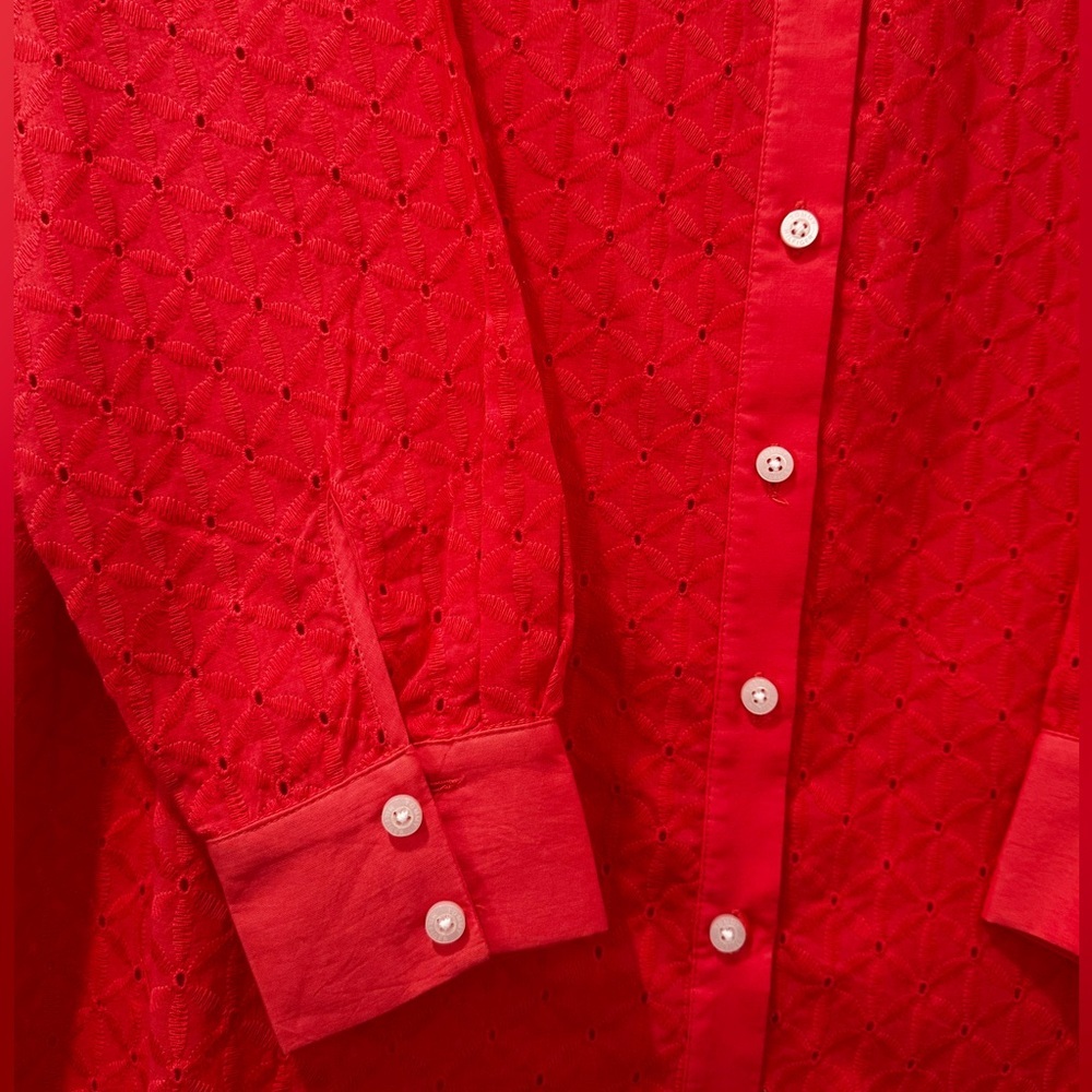 Tommy Hilfiger Coral Long Sleeve Shirt Dress M - Picture 5 of 8